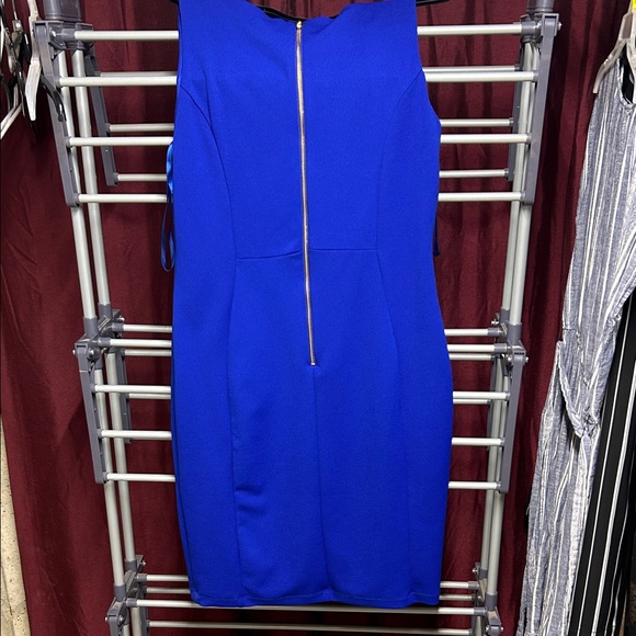 MARINA Vibrant Blue Midi Dress - Picture 3 of 3